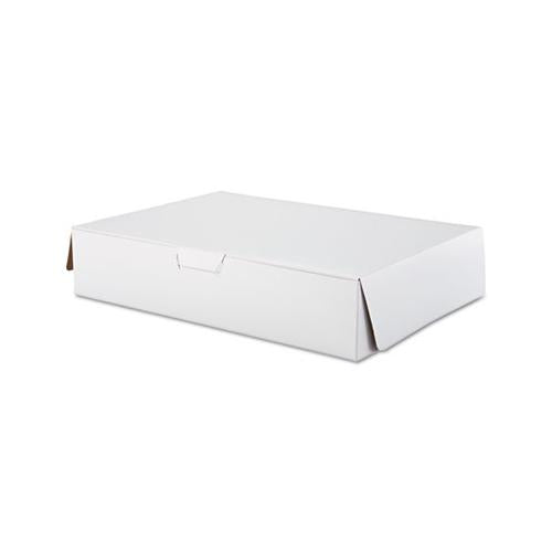 Tuck-top Bakery Boxes, 19 X 14 X 4, White, 50-carton