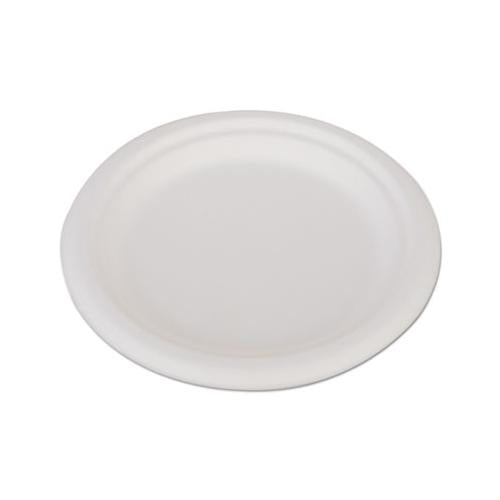 Champware Heavyweight Bagasse Dinnerware, Plate, 6", White, 1000-carton