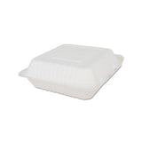 Champware Molded-fiber Clamshell Containers, 9w X 9d X 3h, White, 200-carton