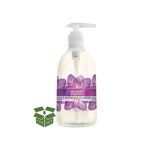 Natural Hand Wash, Lavender Flower & Mint, 12oz Pump Bottle, 8-carton