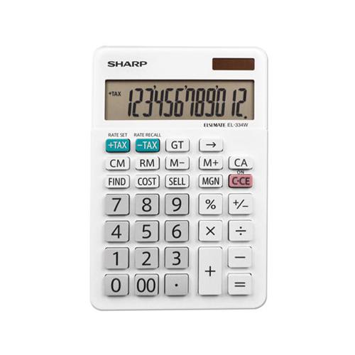 El-334w Large Desktop Calculator, 12-digit Lcd