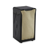Tabletop Napkin Dispenser, Tall Fold, 3 3-4 X 4 X 7 1-2, Capacity: 150, Black