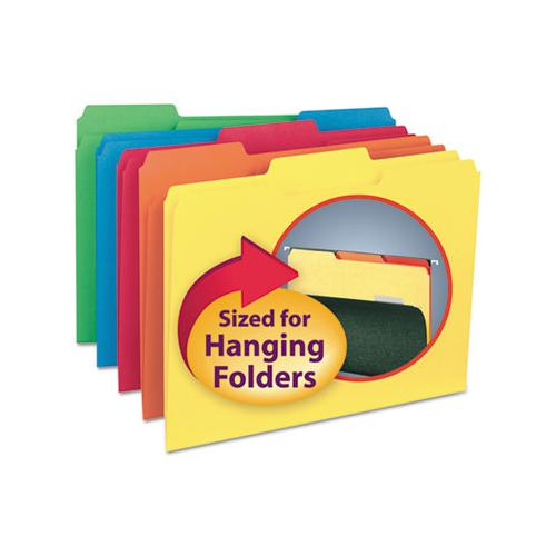 Interior File Folders, 1-3-cut Tabs, Letter Size, Assorted, 100-box