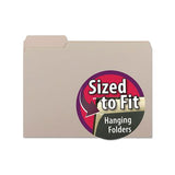 Interior File Folders, 1-3-cut Tabs, Letter Size, Gray, 100-box
