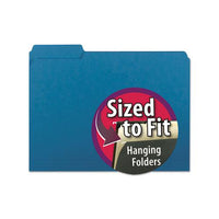 Interior File Folders, 1-3-cut Tabs, Letter Size, Sky Blue, 100-box
