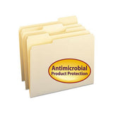 Top Tab File Folders With Antimicrobial Product Protection, 1-3-cut Tabs, Letter Size, Manila, 100-box