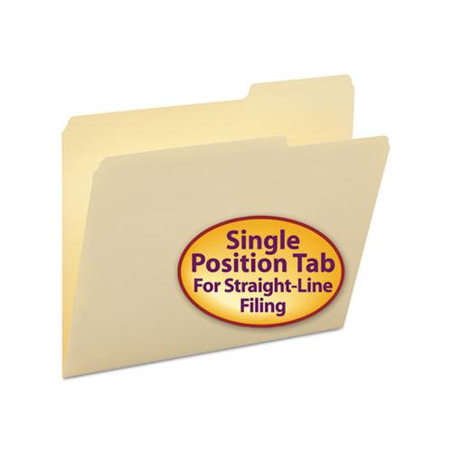 Manila Guide Height Systems File Folders, 2-5-cut Tabs, Right Of Center, Letter Size, 100-box