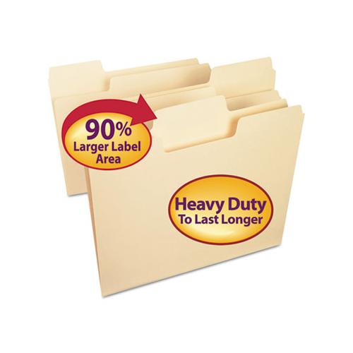 Supertab Top Tab File Folders, 1-3-cut Tabs, Letter Size, 14 Pt. Manila, 50-box
