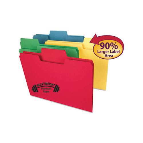 Supertab Colored File Folders, 1-3-cut Tabs, Letter Size, 14 Pt. Stock, Assorted, 50-box