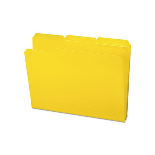 Top Tab Poly Colored File Folders, 1-3-cut Tabs, Letter Size, Yellow, 24-box