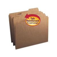 Heavyweight Kraft File Folders, 1-3-cut Tabs, Letter Size, 17 Pt. Kraft, 50-box