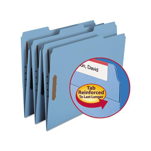 Top Tab Colored 2-fastener Folders, 1-3-cut Tabs, Letter Size, Blue, 50-box
