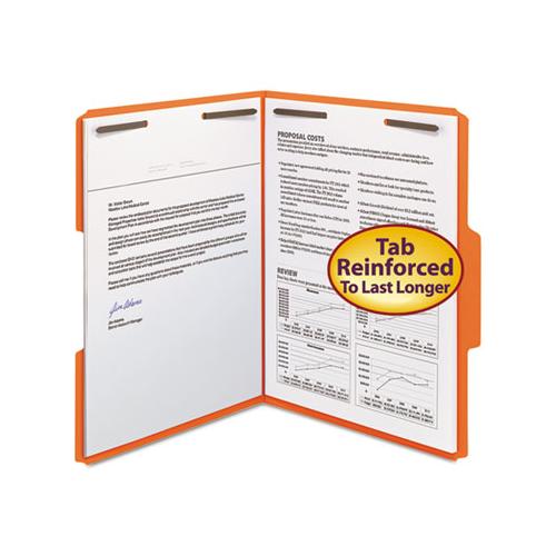 Top Tab Colored 2-fastener Folders, 1-3-cut Tabs, Letter Size, Orange, 50-box