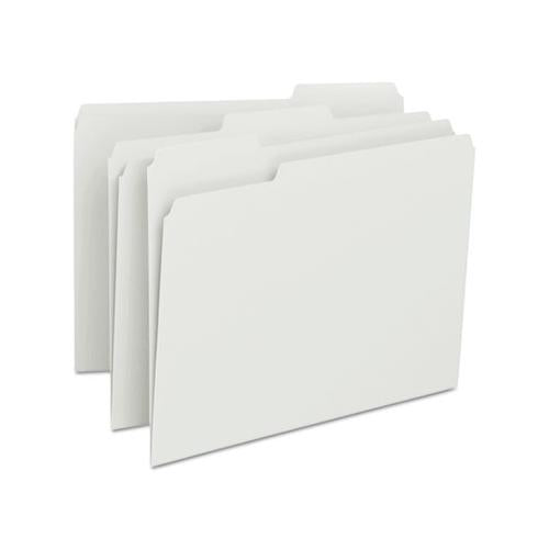 Colored File Folders, 1-3-cut Tabs, Letter Size, White, 100-box
