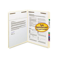 Top Tab 2-fastener Folders, Straight Tab, Letter Size, 11 Pt. Manila, 50-box