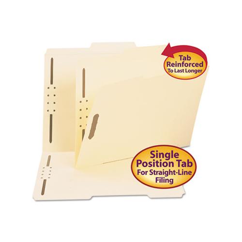 Top Tab 2-fastener Folders, 2-5-cut Tabs, Right Of Center, Letter Size, 11 Pt. Manila, 50-box
