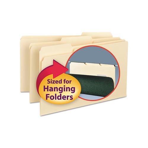 Interior File Folders, 1-3-cut Tabs, Legal Size, Manila, 100-box