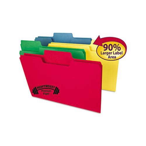 Supertab Colored File Folders, 1-3-cut Tabs, Legal Size, 14 Pt. Stock, Assorted, 50-box