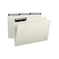 Recycled Heavy Pressboard File Folders With Insertable Metal Tabs, 1-3-cut Tabs, Legal Size, Gray-green, 25-box