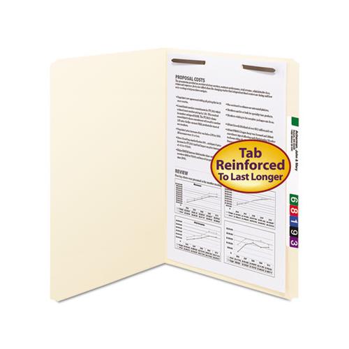 Top Tab 1-fastener Folders, Straight Tab, Legal Size, 11 Pt. Manila, 50-box