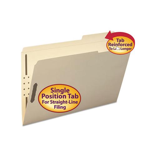 Top Tab 2-fastener Folders, 2-5-cut Tabs, Right Of Center, Legal Size, 11 Pt. Manila, 50-box