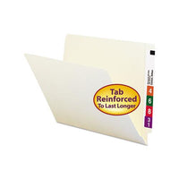 Heavyweight Manila End Tab Folders, 9" Front, Straight Tab, Letter Size, 100-box