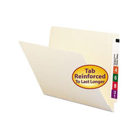 Heavyweight Manila End Tab Folders, 9.5" Front, Straight Tab, Letter Size, 100-box