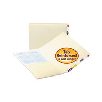Heavyweight Manila End Tab Pocket Folders With Front Pocket, Straight Tab, Letter Size, 50-box