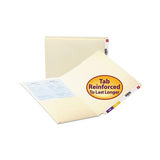 Heavyweight Manila End Tab Pocket Folders With Front Pocket, Straight Tab, Letter Size, 50-box