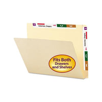 Heavyweight Manila End Tab Conversion File Folders, Straight Tab, Letter Size, 100-box