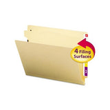 Manila End Tab Classification Folders, 1 Divider, Letter Size, Manila, 10-box