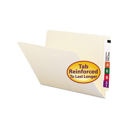 Heavyweight Manila End Tab Folders, 9.5" Front, Straight Tab, Legal Size, 100-box