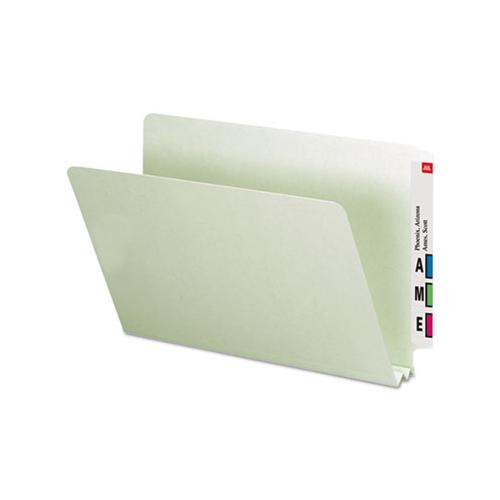 Extra-heavy Recycled Pressboard End Tab Folders, Straight Tab, 2" Expansion, Legal Size, Gray-green, 25-box