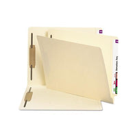 Manila End Tab 2-fastener Folders With Reinforced Tabs, 0.75" Expansion, Straight Tab, Letter Size, 11 Pt. Manila, 250-box