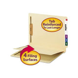 Fastener Folder W- Divider, 1 Divider, Letter Size, Manila, 50-box