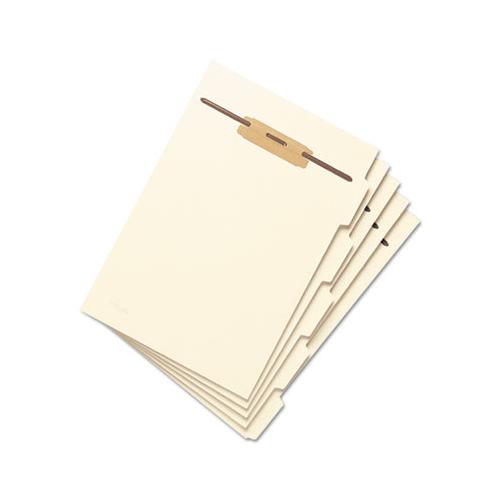 Stackable Folder Dividers W- Fasteners, 1-5-cut Top Tab, Letter Size, Manila, 50-pack