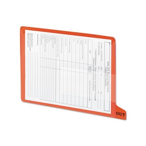 Colored Poly Out Guides With Pockets, 1-3-cut End Tab, Out, 8.5 X 11, Red, 25-box