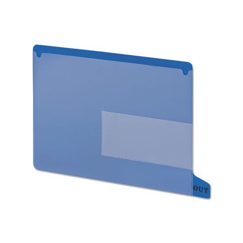 Colored Poly Out Guides With Pockets, 1-3-cut End Tab, Out, 8.5 X 11, Blue, 25-box
