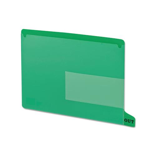 Colored Poly Out Guides With Pockets, 1-3-cut End Tab, Out, 8.5 X 11, Green, 25-box