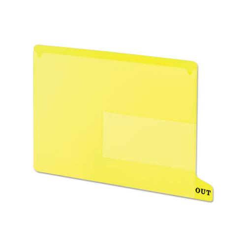 Colored Poly Out Guides With Pockets, 1-3-cut End Tab, Out, 8.5 X 11, Yellow, 25-box