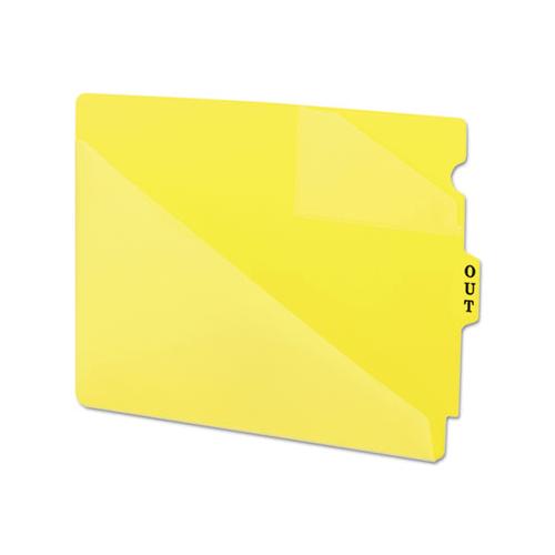 End Tab Poly Out Guides, Two-pocket Style, 1-3-cut End Tab, Out, 8.5 X 11, Yellow, 50-box