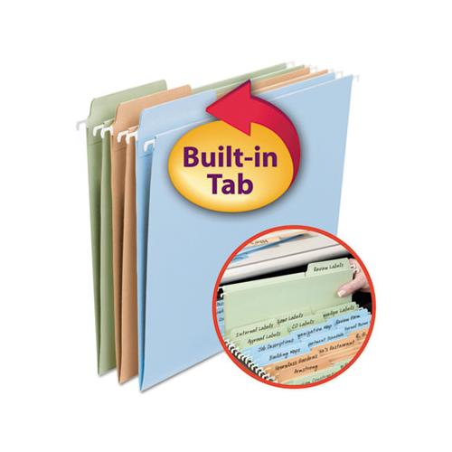 Fastab Hanging Folders, Letter Size, 1-3-cut Tab, Assorted, 18-box