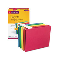 Colored Hanging File Folders, Letter Size, 1-5-cut Tab, Assorted, 25-box