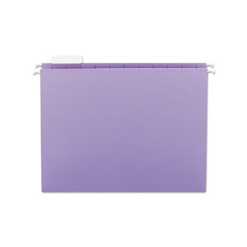 Colored Hanging File Folders, Letter Size, 1-5-cut Tab, Lavender, 25-box