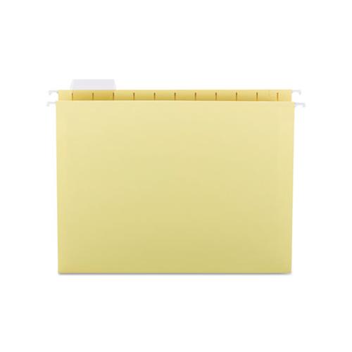 Colored Hanging File Folders, Letter Size, 1-5-cut Tab, Yellow, 25-box