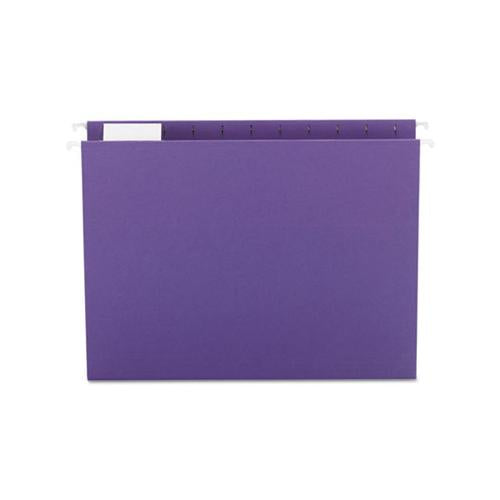 Colored Hanging File Folders, Letter Size, 1-5-cut Tab, Purple, 25-box