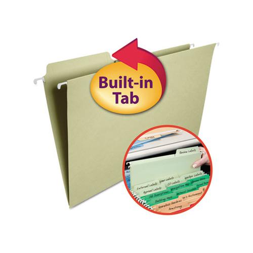 Fastab Hanging Folders, Legal Size, 1-3-cut Tab, Moss, 20-box