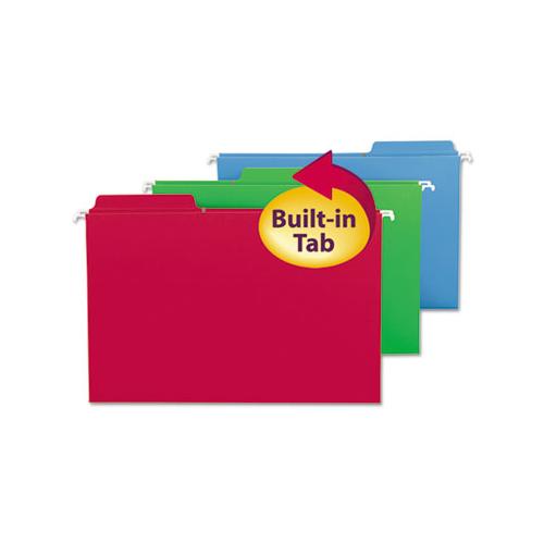 Fastab Hanging Folders, Legal Size, 1-3-cut Tab, Assorted, 18-box