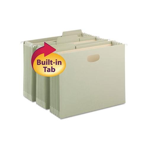 Fastab Tuff Hanging Pockets, Letter Size, 1-3-cut Tab, Moss, 9-box