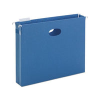 Hanging Pockets With Full-height Gusset, Letter Size, 1-5-cut Tab, Sky Blue, 25-box